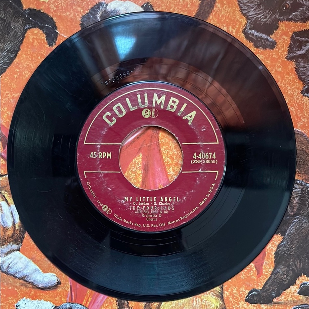 Columbia Vinyl Record The Four Lads 45 rpm